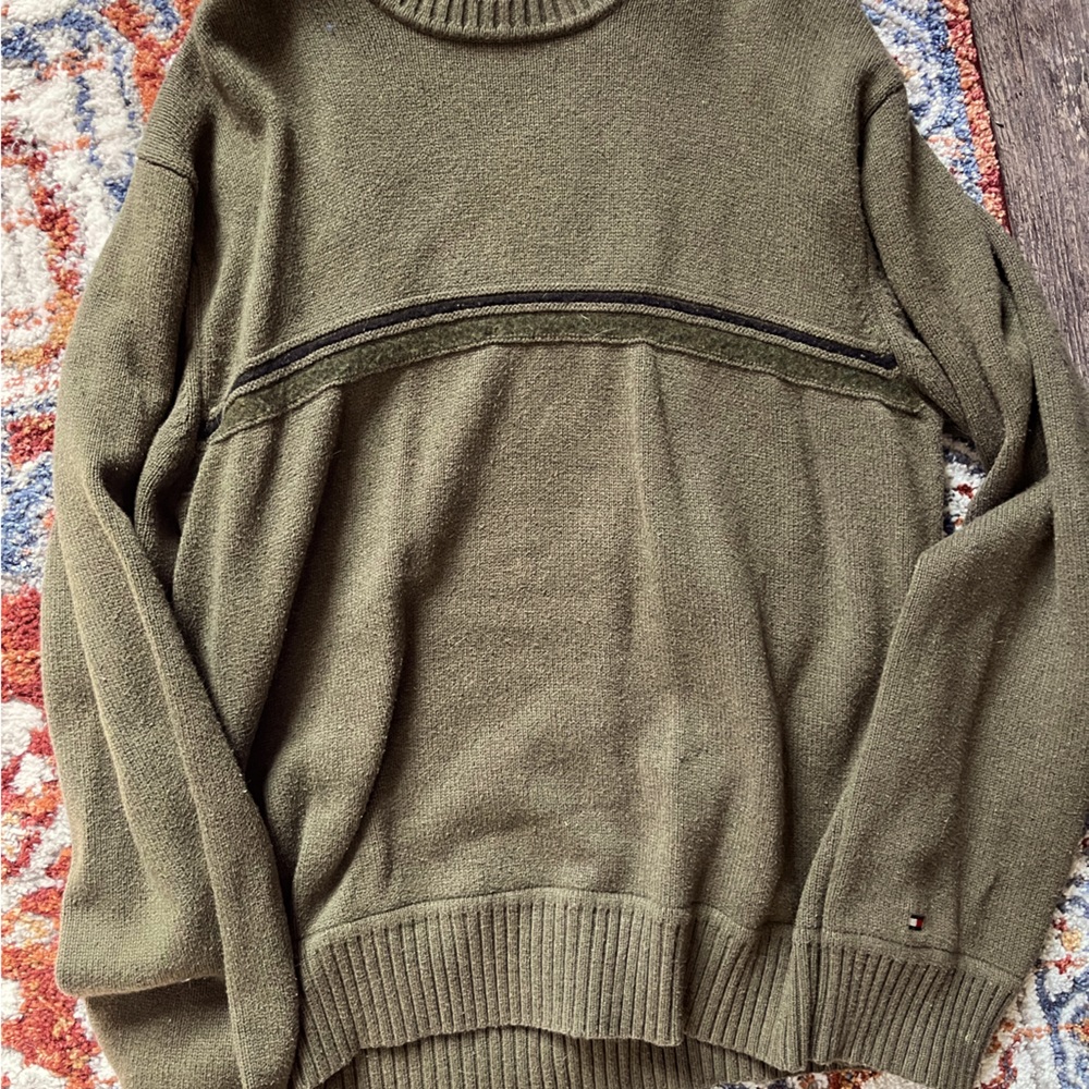 green tommy hilfiger sweater